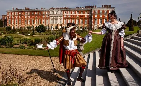 Hampton Court Palace with costumed interpreters